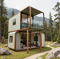 Maison de conteneur capsule verte sur mesure de 20 pieds et 40 pieds, maisons préfabriquées de luxe, bureau portable, villa, hôtel, location de maison, Airbnb
