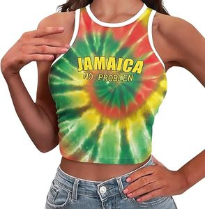 Hot Selling Custom Jamaican <strong>Pride</strong> <strong>Top</strong> for Women Jamaica Flag Sexy Tight Fit Crop <strong>Tops</strong> Vest - Product Image 4