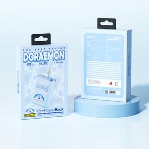 Banque d'alimentation portable ROCK Doraemon sous licence officielle 10000mAh, charge rapide PD 22.5W, câbles intégrés, batterie externe - Product Image 6