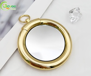 Pocket-friendly Design high quality Round Double Sided Foldable Makeup <b>Mirror</b> Custom Logo Travel Folding pocket <b>mirror</b> - Product Image 2