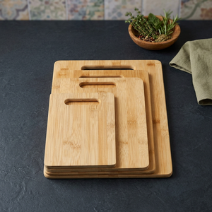 Planches à découper rectangulaires en bambou avec poignée, pack combiné - Product Image 3