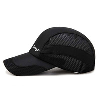 Casquette Oxford à 5 panneaux en gros, personnalisable OEM, en polyester/coton imperméable, perforée au laser, pour le sport en extérieur, en popeline, avec impression