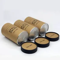 Emballage en tube de papier personnalisé, biodégradable, respectueux de l'environnement, en carton kraft de qualité alimentaire, boîte en tube de papier pour le thé