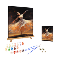 Vente chaude bricolage peinture à l'huile par numéros la fille danse Ballet image personnalisée peinture par numéros ensemble décor à la maison