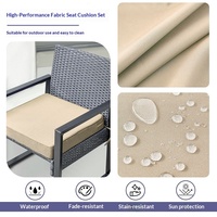 Coussin de siège extérieur imperméable et résistant au soleil pour jardin et terrasse, en tricot de soie, garnissage 100 % fibre de polyester