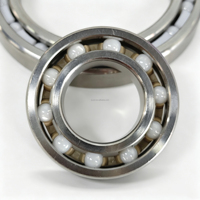 Rodamientos de Bolas de Ranura Profunda Híbridos de Cerámica S6710 50*62*6mm con Jaula de PEEK y Bolas de Si3N4, Paredes Delgadas, OEM C3