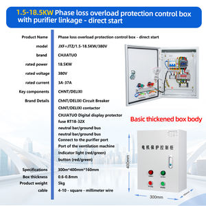 Maßgefertigte Direktstart-Steuerbox Lüfter- und Wasserpumpen-Knopfstart-Schrank Dreiphasiger 380V Verteilerkasten 0,25KW-18,5KW - Product Image 5