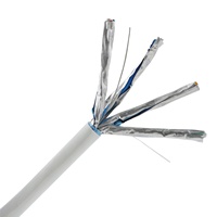 Câble Ethernet Lszh Cat6a 1000ft 10g haute vitesse en cuivre massif double blindage 4 paires torsadées 23awg SFTP certifié CE