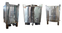Cuve de Fermentation de Vin en Acier Inoxydable 1000L IBC avec Pompe et Tube Chauffant, Garantie 1 An, Dimensions Personnalisables sur Demande