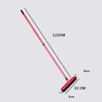 Balai à poils d'animaux pour tapis, balai en caoutchouc avec raclette intégrée, manche long flexible, brosse de nettoyage