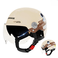 Casque de moto demi-face unisexe toutes saisons homologué DOT, à dégagement rapide, double visière, coque ABS, protection solaire estivale, antichoc