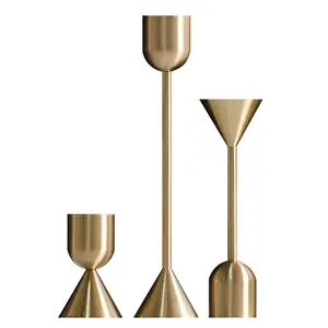 Maxery Messing Klassieke Minimalistische Home Decoratie Kandelaar Moderne Bruiloft Decor Kandelaars Gold Kandelaar Houders