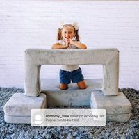 Lustiges, verstellbares Kinderspielsofa aus hochdichtem Schaumstoff, weich, bequem, modernes Design, modulares Sofa, tragbar, waschbar, Plüschstoff