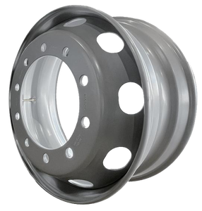 ล้อรถบรรทุกหนัก นิโอเบียม คอมพาวด์ อัลลอย สตีล ขนาด 22.5 นิ้ว รุ่น New Silver สำหรับอะไหล่รถพ่วง JieFang รับน้ำหนัก 4000-8000 ปอนด์ - Product Image 2