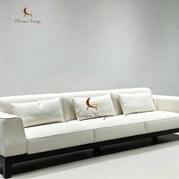 Ensemble de canapés sectionnels modernes personnalisables en tissu rembourrés d'éponge pour appartements, villas et salons - Mobilier de luxe pour la maison