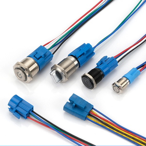 전원 조명 LED 조명 IP65 방수 푸시 버튼 스틸 스테인레스 산업용 금속 16mm 22mm 자동 잠금 스위치 - Product Image 6