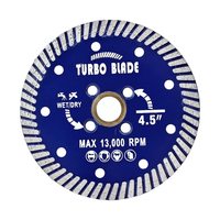 Lame diamantée turbo de 4 à 9 pouces pour granit, marbre, carrelage en porcelaine, coupe humide/sèche, choix AMZ, vente chaude