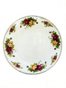 Customized Eco-Friendly White Bone China Dinner Plate Silver/Gold Rim Edge Hotel/Restaurant Home Use OEM/ODM Available Food - Product Image 5