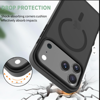 Coque de protection translucide antichoc en PC avec sensation de peau pour iPhone 17 18 Pro Max