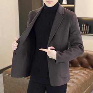 Costume pour <span class=keywords><strong>homme</strong></span>, style automne-hiver, veste courte, costume décontracté pour affaires - Product Image 3
