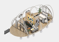Tentes de glamping préfabriquées Domo Tiny Hut en Roumanie avec isolation PVDF, pour hôtels, resorts et hébergements de type coquille.
