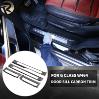 Plaque de seuil de porte intérieure en fibre de carbone sèche pour Mercedes-Benz Classe G W464 2019-2024 G500 G63 – Modification intérieure de voiture