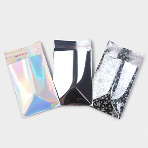 Bán buôn không thấm nước Laser tự dính đục Bạc Ziplock túi với biểu tượng tùy chỉnh bù đắp in ấn kích thước lớn cho gửi thư - Product Image 2