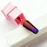 Forets de perçage pour ongles en acrylique de haute qualité, taille F 7,0 mm, grande tige conique, têtes lisses