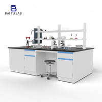 Fabricant de premier plan de bancs de laboratoire en acier résistant aux produits chimiques avec évier pour hôpital et laboratoire