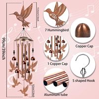 Carillon éolien artisanal en forme de tortue marine, ornement suspendu en métal, cloche éolienne musicale en tube d'aluminium pour la décoration de la maison, du jardin et de l'extérieur