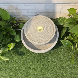 Fontaine de jardin extérieure Quanfangyuan gris clair 36,5x36,5x25,5cm, élément aquatique durable pour la décoration de cour et de balcon - Product Image 2