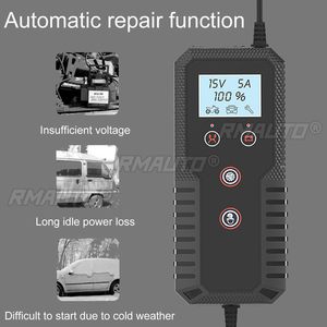 เครื่องชาร์จแบตเตอรี่รถยนต์/มอเตอร์ไซค์อัจฉริยะ 12V/24V 10A สำหรับรถยนต์และมอเตอร์ไซค์ ซ่อมแซมแบตเตอรี่อัตโนมัติ ชาร์จแบบสมาร์ท พร้อมหน้าจอ LCD ดิจิตอล - Product Image 2