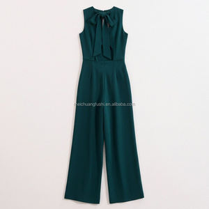 Combinaison personnalisée pour femme à col bénitier avec ceinture à nouer – Tenue de soirée élégante pour femme - Product Image 4