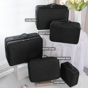 Trousse de Maquillage Portable 2024 <span class=keywords><strong>pour</strong></span> Femme, Valise de Voyage <span class=keywords><strong>pour</strong></span> Ongles et Cosmétiques, Miroir Intégré, Fermeture Facile, en Polyester Couleur Bonbon - Product Image 6