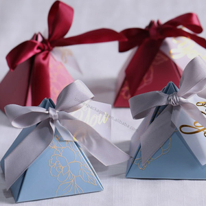 Cajas de Regalo Triangulares con Cinta para Dulces, Empaque para Recuerdos de Fiesta, para Bodas, Cumpleaños, Baby Shower, Festivales, Venta al por Mayor - Product Image 2