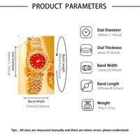 Ensemble Quatre Pièces Montres Luxueuses pour Femmes Incrustées de Diamants Chiffres Romains Quartz 30 mm Design Tendance pour l'Export