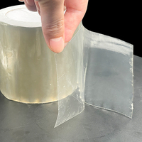 Rouleau de ruban en caoutchouc transparent simple face, joint d'étanchéité activé par l'eau, pour l'arrêt instantané des fuites, réparation et masquage des tuyaux étanches.