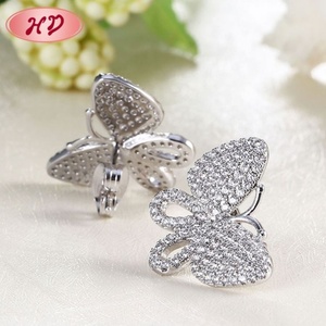 Nouvelles boucles d'oreilles créoles en ZIRCON pour femmes, bijoux fantaisie, ensemble de boucles d'oreilles simples en or blanc pour femmes - Product Image 1