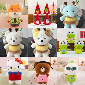 Dessin animé <span class=keywords><strong>caniche</strong></span> chien poupée personnalisé peluche jouet fabrication PP coton 8 pouces peluche animaux jouets noël en peluche jouets pour griffe Machine - Product Image 2