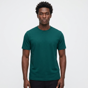 Camiseta de Algodón Grueso para Hombre, con Logotipo Personalizado Impreso, Corte Regular, Lisa, 180 GSM, 200 GSM, 240 GSM, Proveedor OEM - Product Image 1