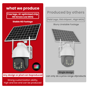 Caméra de sécurité solaire 4G fabriquée en usine, détection de mouvement CMOS, extérieure, 6MP, réseau CCTV pour ferme/maison de campagne - Product Image 2