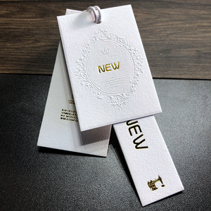 Direct van de fabriek: op maat gemaakte kledinghangtags, hete-stempel, reliëf, gedebosseerde voorraadlabels, groothandel - Product Image 4