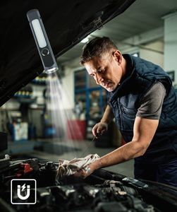 Lampe torche LED+COB rechargeable Li-Polymère 1000+ Lumens, charge USB, étanche IP55, base magnétique, alliage d'aluminium, usage industriel - Product Image 6