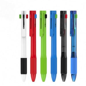 Promotional Custom Logo 4 <b>Color</b> Retractable Ballpoint <b>Pens</b> Long-lasting Ink for Campus Events - Product Image 1