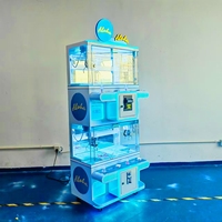 Machine à griffes double pour quatre joueurs, à monnayeur, commerciale, avec LED, pour la distribution de prix, pour salles d'arcade et centres de divertissement familial