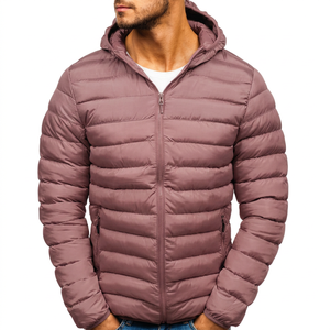 Autumn Winter New Trend Men's <b>Patchwork</b> Thin Casual Loose Cotton Padded Quilted <b>Jacket</b> Zipper Coat - Product Image 3
