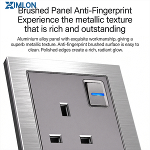 Interruptor de Pared Estándar del Reino Unido XIMLON CE, OEM/ODM, con Indicador LED Azul, 1, <span class=keywords><strong>2</strong></span> o 3 Interruptores, con Luz, Proveedor de Interruptores de Pared - Product Image 3