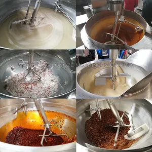Fornitore della cina Halwa macchina da cucina automatica Biryani bollitore da cucina zucchero di grande capacità che fa fornello per l'industria