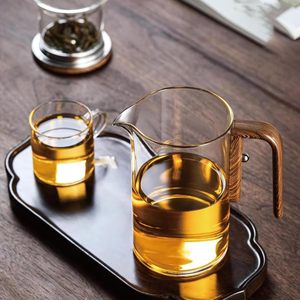Set da tè in vetro resistente al calore con coperchio rotante con disegno ad acqua magnetico semi-automatico <span class=keywords><strong>teiera</strong></span> pigra Kung Fu - Product Image 1