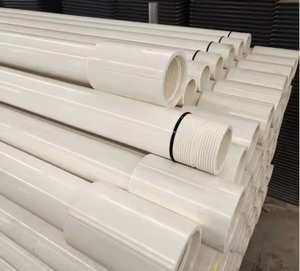 Tuyau de colonne en PVC blanc fileté de 110 mm x 90 mm pour pompe submersible, tube de puits profond de 3 " et 4 ", écran de puits fendu en PVC pour forage - Product Image 2